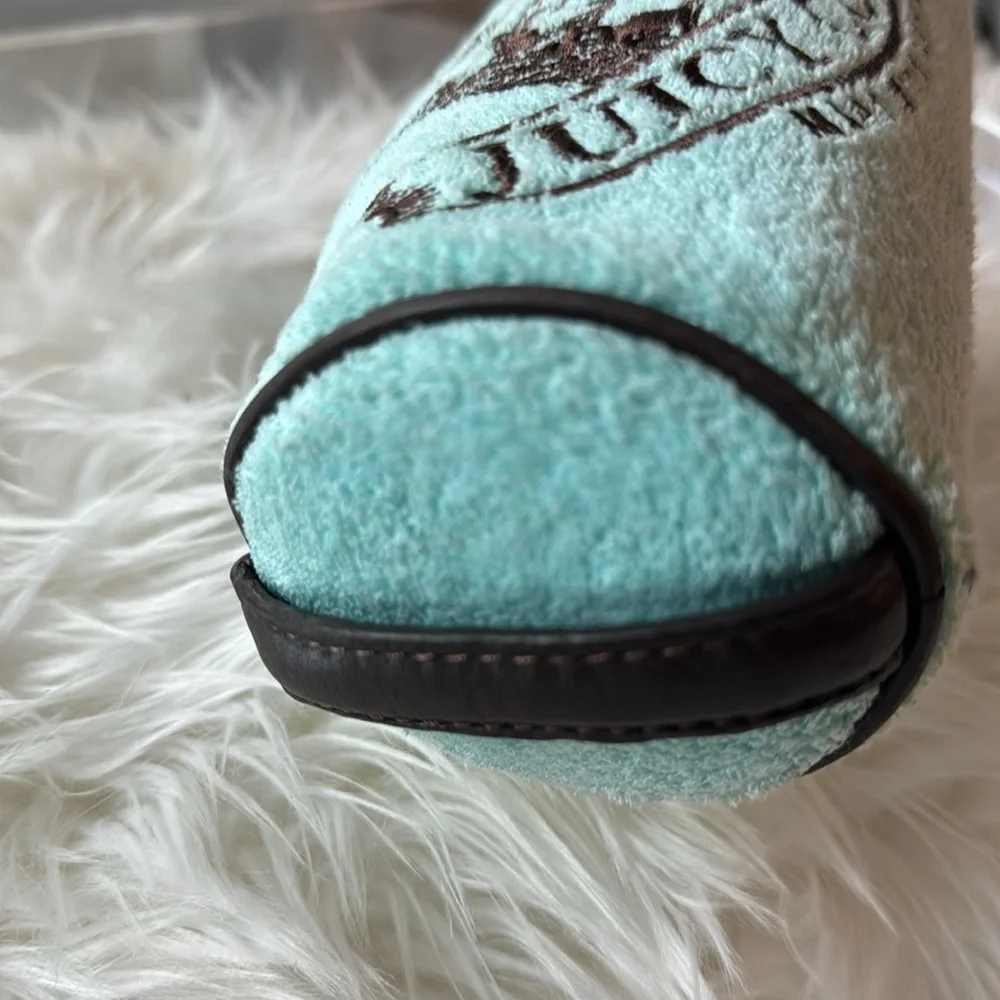 Juicy Couture Vintage Blue Terrycloth Barrel Cosmetic Bag - Picture 6 of 8